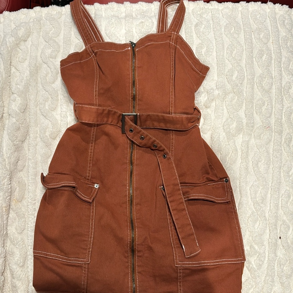Denim cargo dress H&M